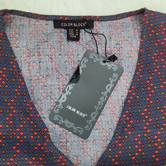 Color‎ Block -1021 long sleeve low waisted dress Medium y2K style 6224157 NWT - Picture 5 of 9